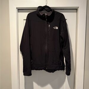 The North Face Apex Black Lightweight Softshell Jacket - Zip Front